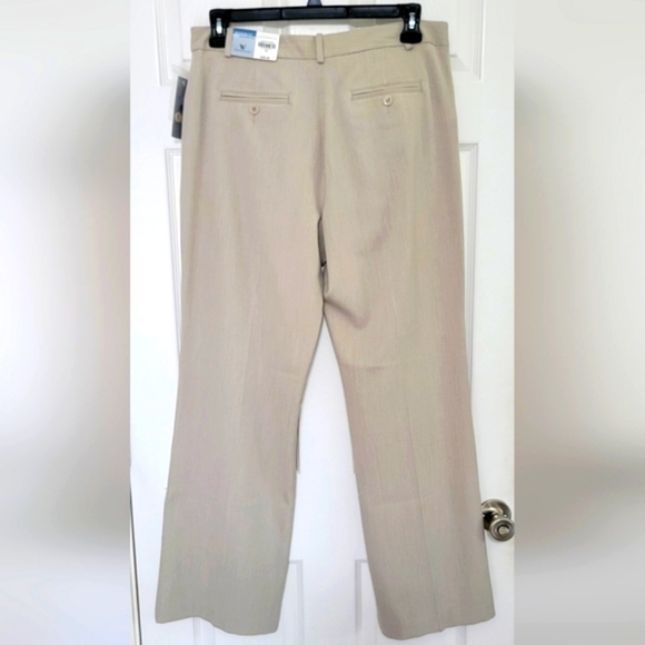 Lightweight professional pants in taupe/cream subtle stripes, NWT, size 14 - Picture 4 of 8